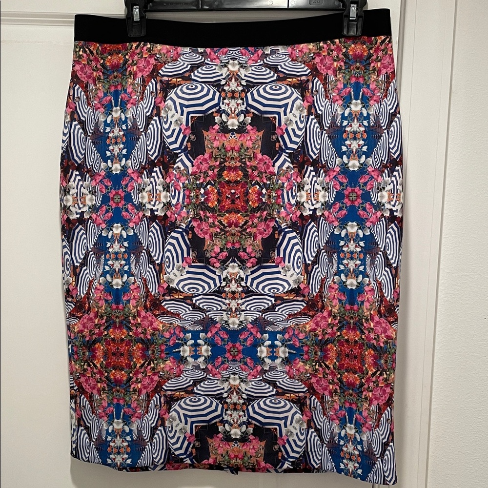 Milly Vibrant Multicolor Patterned Skirt
